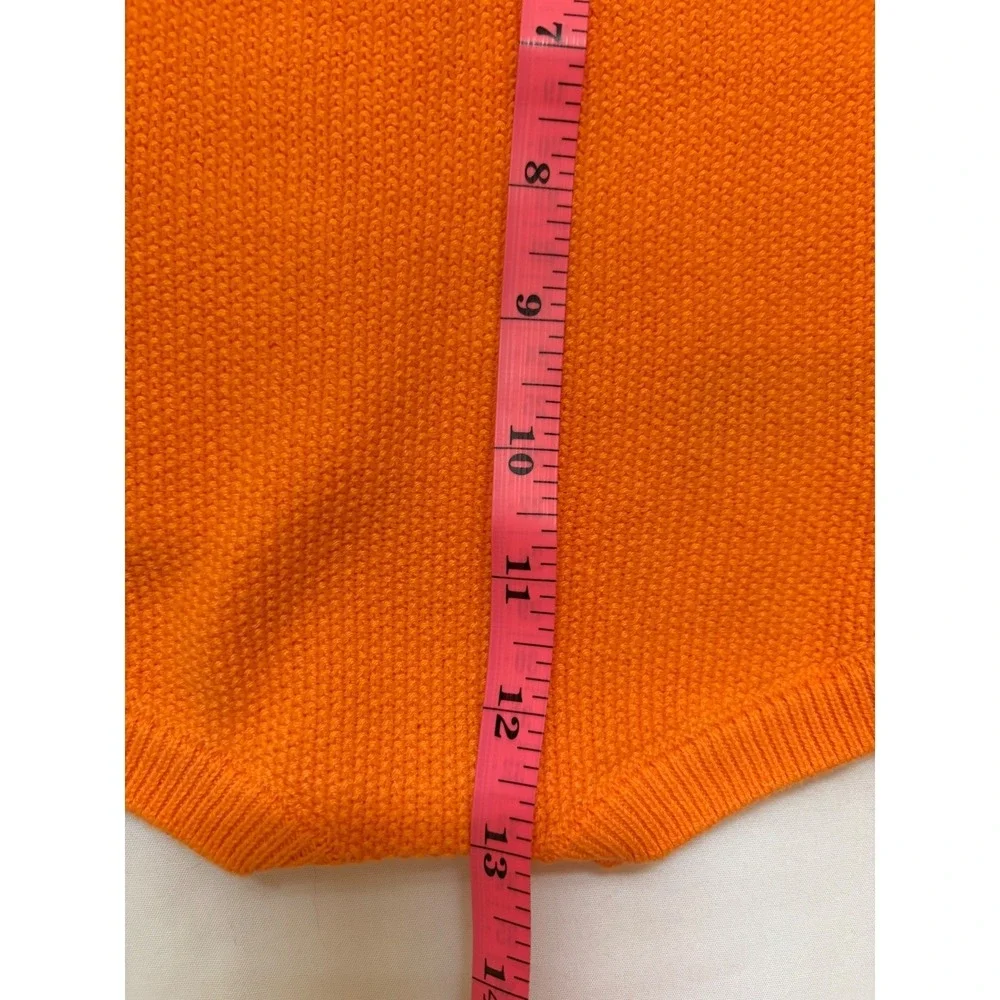 New Janie and Jack Orange Pumpkin Knit Romper Green Collar 0-3 Months Halloween